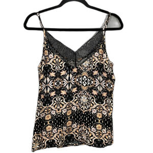 Idyllwind by Miranda Lambert Women’s Floral Tank Top Boho Rodeo Sz. M lace trim